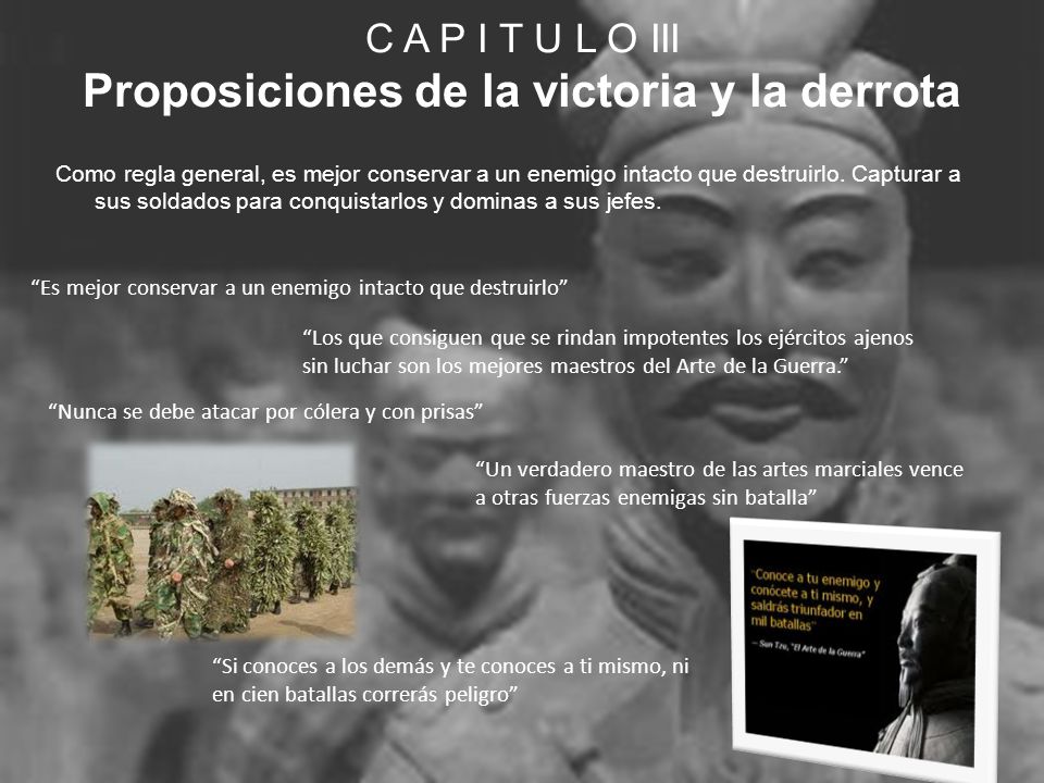 C A P I T U L O III Proposiciones de la victoria y la derrota