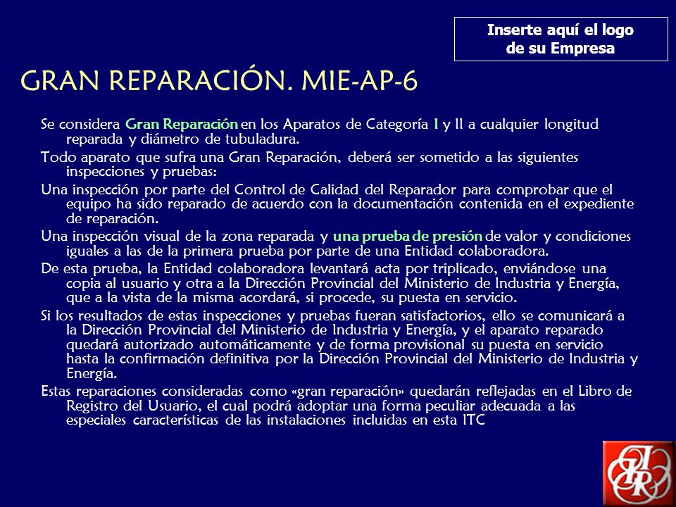 GRAN REPARACIÓN. MIE-AP-6