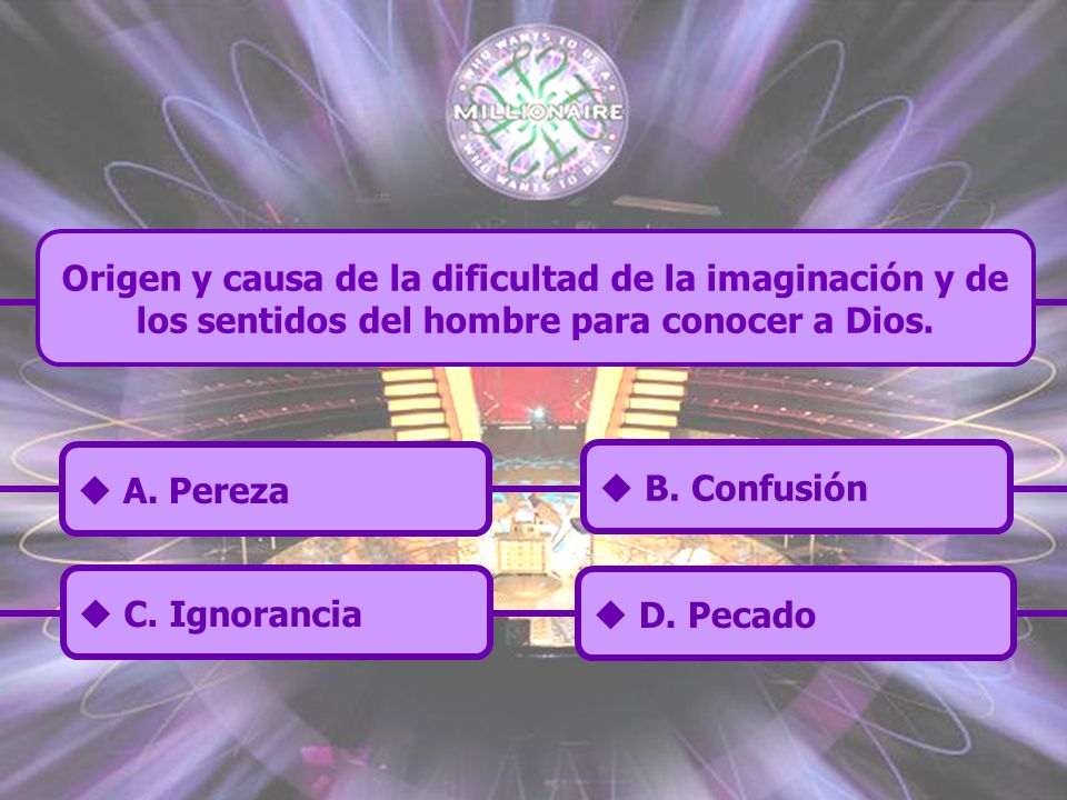 Origen y causa de la dificultad de la imaginación y de los sentidos del hombre para conocer a Dios.