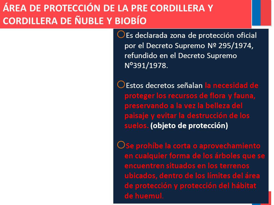 ÁREA DE PROTECCIÓN DE LA PRE CORDILLERA Y CORDILLERA DE ÑUBLE Y BIOBÍO