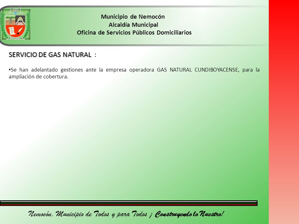 Nemocón, Municipio de Todos y para Todos ¡ Construyendo lo Nuestro!