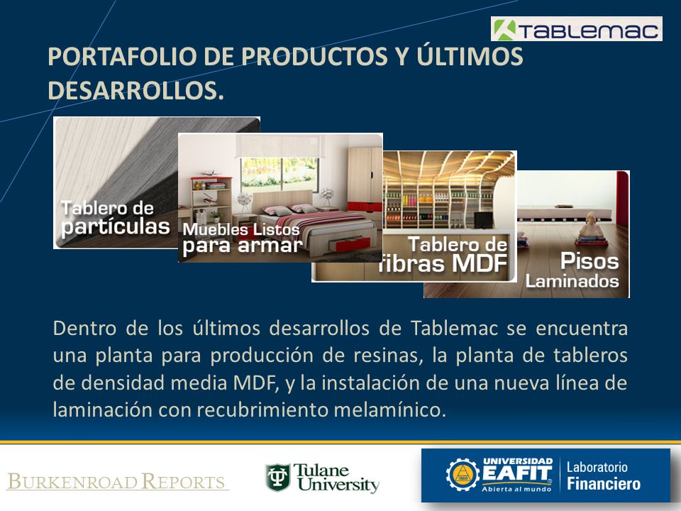 PORTAFOLIO DE PRODUCTOS Y ÚLTIMOS DESARROLLOS.