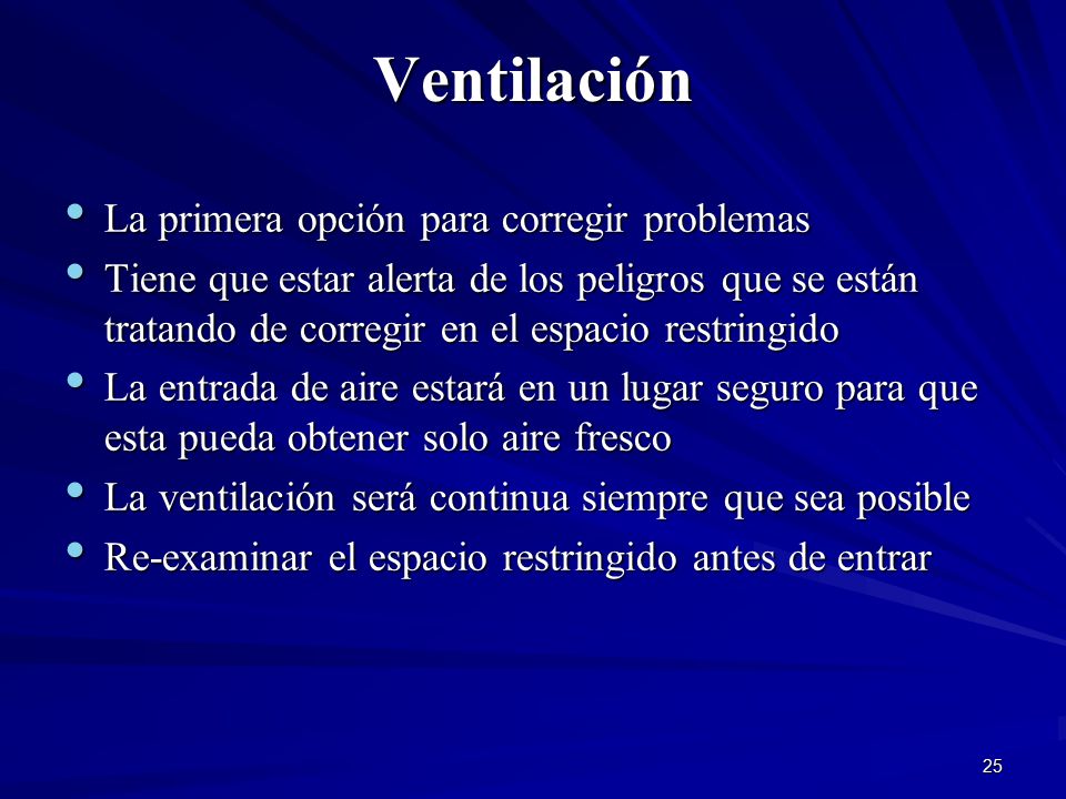 Ventilación La primera opción para corregir problemas
