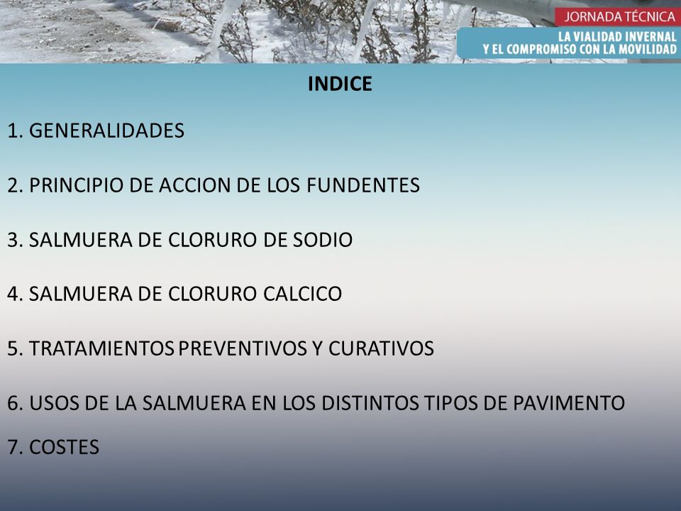 INDICE 1. GENERALIDADES. 2. PRINCIPIO DE ACCION DE LOS FUNDENTES. 3. SALMUERA DE CLORURO DE SODIO.