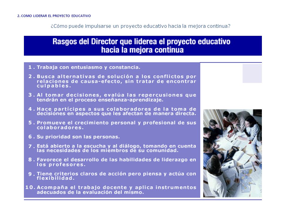 ¿Cómo puede impulsarse un proyecto educativo hacia la mejora continua