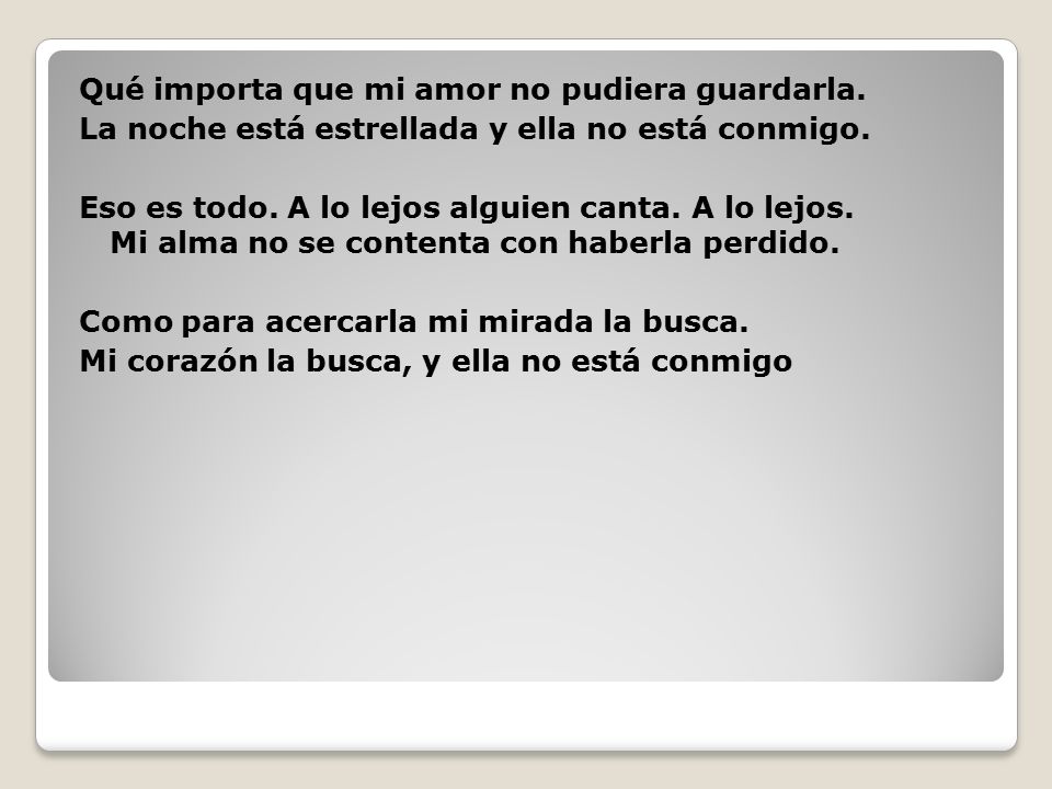 Qué importa que mi amor no pudiera guardarla
