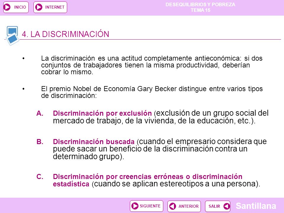 4. LA DISCRIMINACIÓN