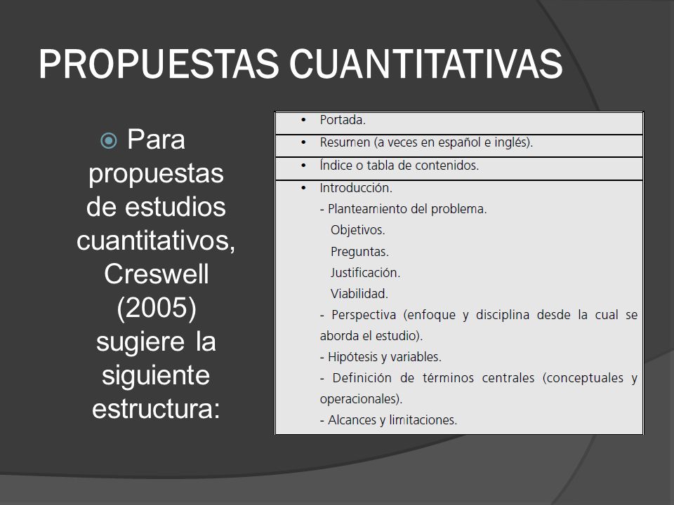 PROPUESTAS CUANTITATIVAS