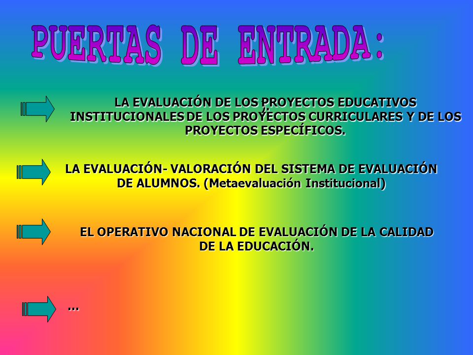 EL OPERATIVO NACIONAL DE EVALUACIÓN DE LA CALIDAD DE LA EDUCACIÓN.