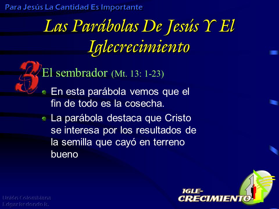 Las Parábolas De Jesús Y El Iglecrecimiento