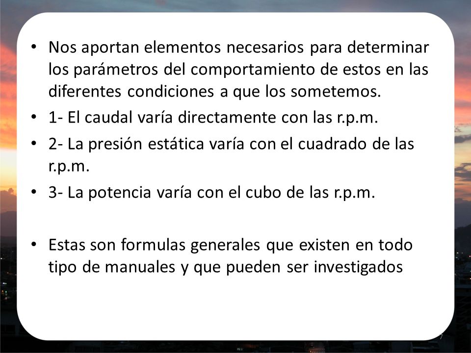 Nos aportan elementos necesarios para determinar los parámetros del comportamiento de estos en las diferentes condiciones a que los sometemos.