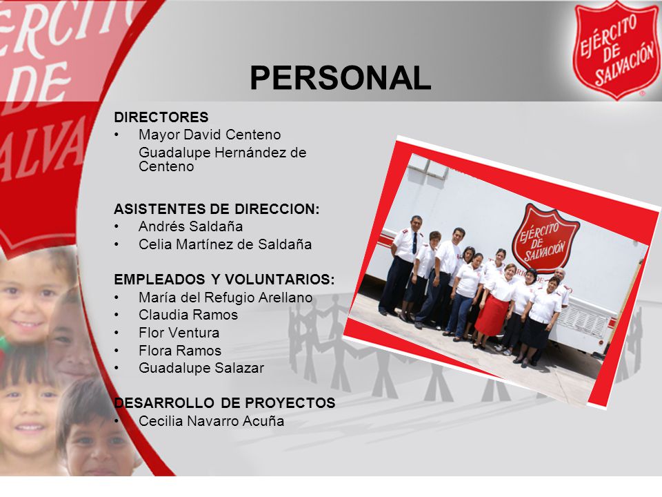 PERSONAL DIRECTORES Mayor David Centeno Guadalupe Hernández de Centeno
