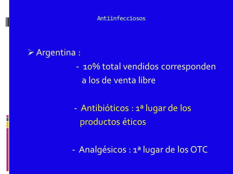 - 10% total vendidos corresponden a los de venta libre