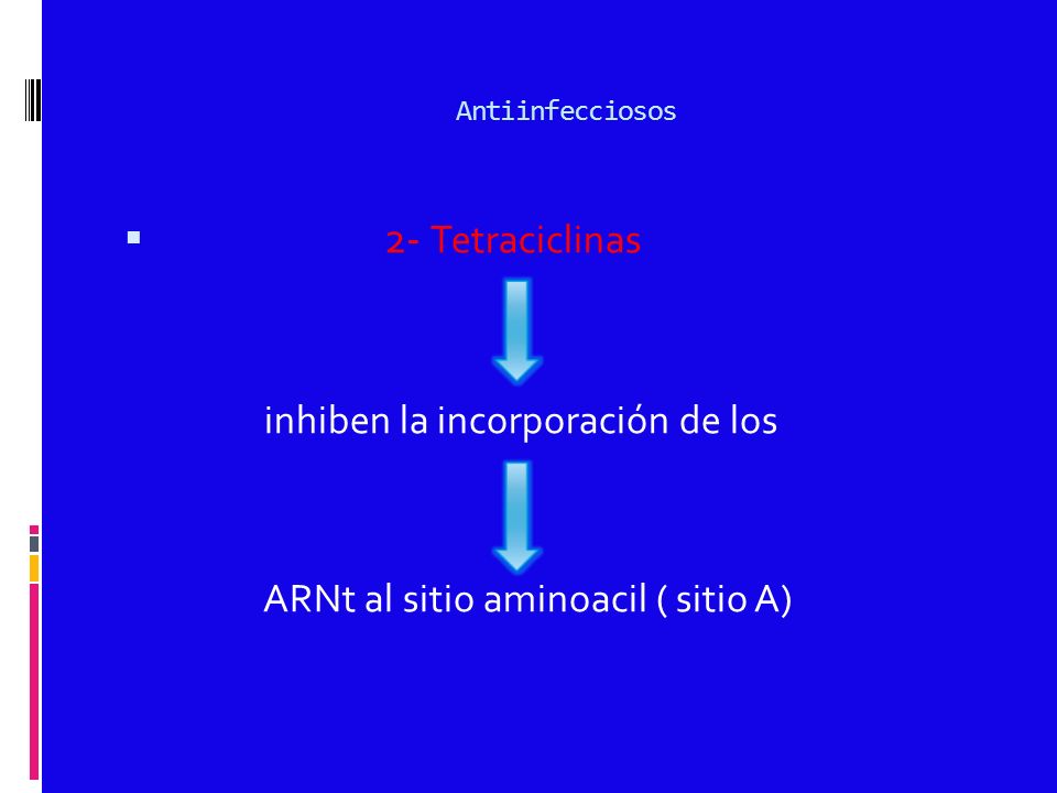 Antiinfecciosos 2- Tetraciclinas inhiben la incorporación de los