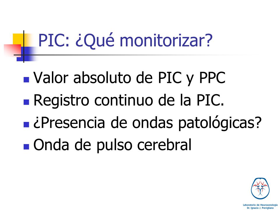 PIC: ¿Qué monitorizar Valor absoluto de PIC y PPC
