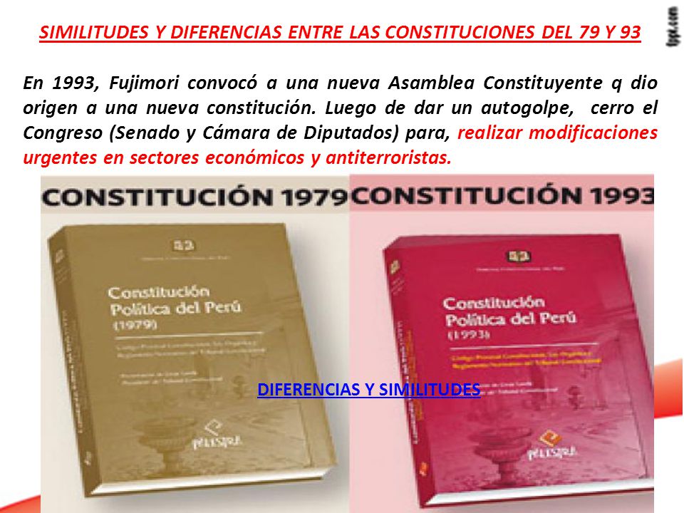 SIMILITUDES Y DIFERENCIAS ENTRE LAS CONSTITUCIONES DEL 79 Y 93