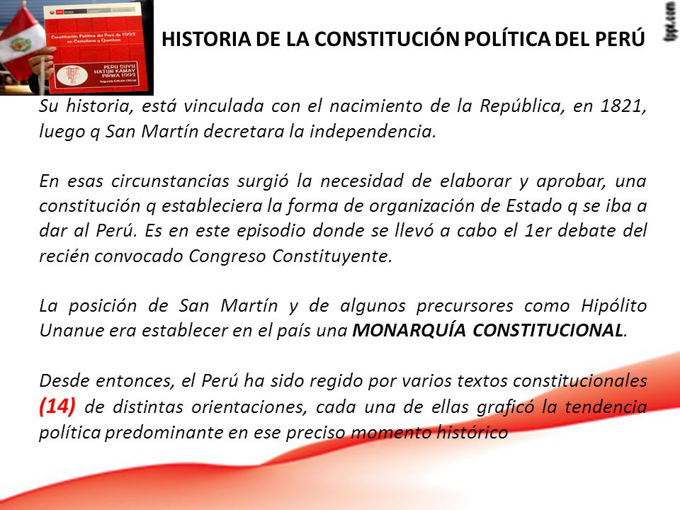 HISTORIA DE LA CONSTITUCIÓN POLÍTICA DEL PERÚ - ppt video 