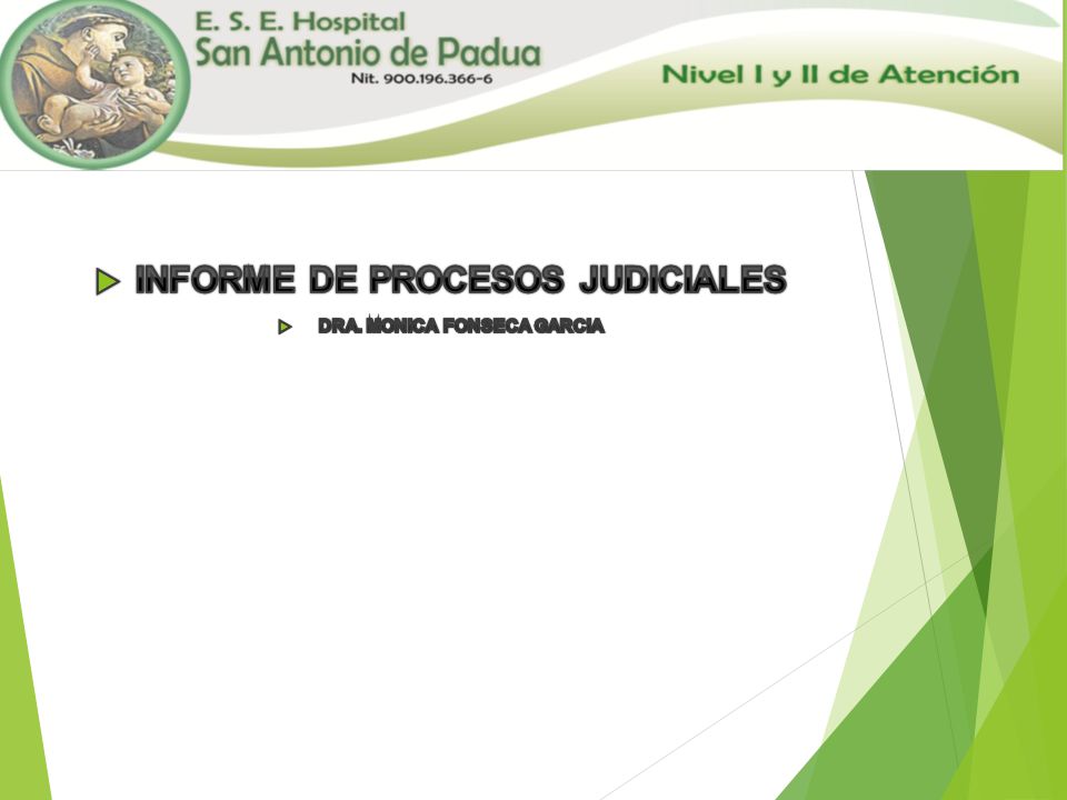 INFORME DE PROCESOS JUDICIALES DRA. MONICA FONSECA GARCIA
