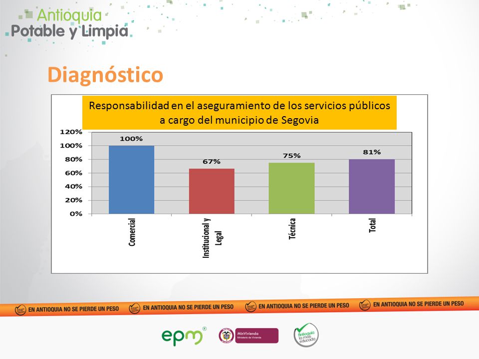 Diagnóstico Responsabilidad en el aseguramiento de los servicios públicos a cargo del municipio de Segovia.