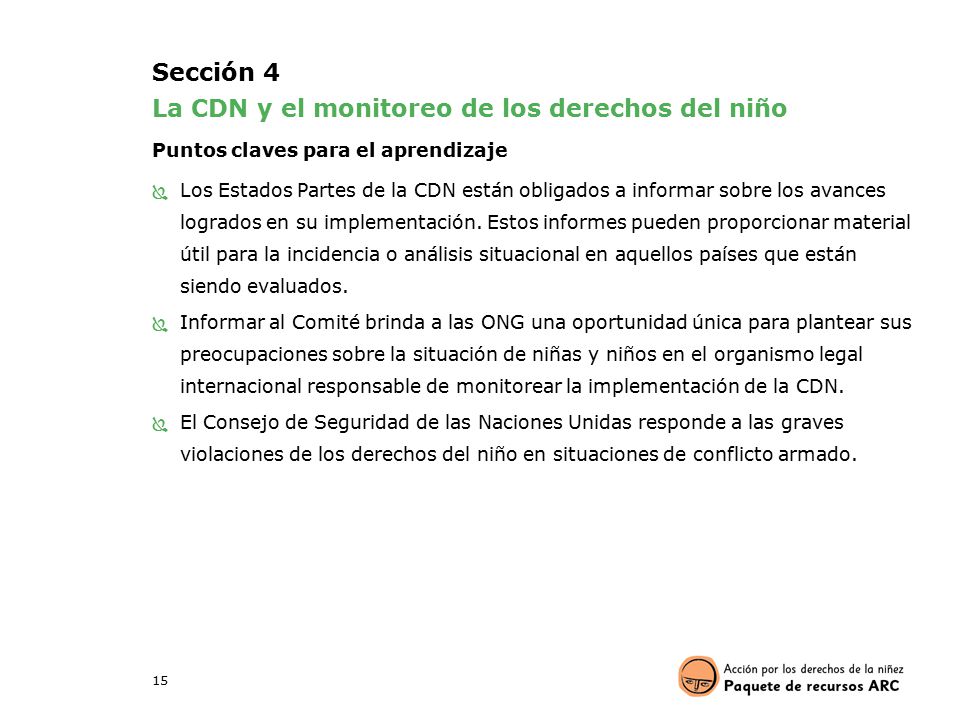 La CDN y el monitoreo de los derechos del niño