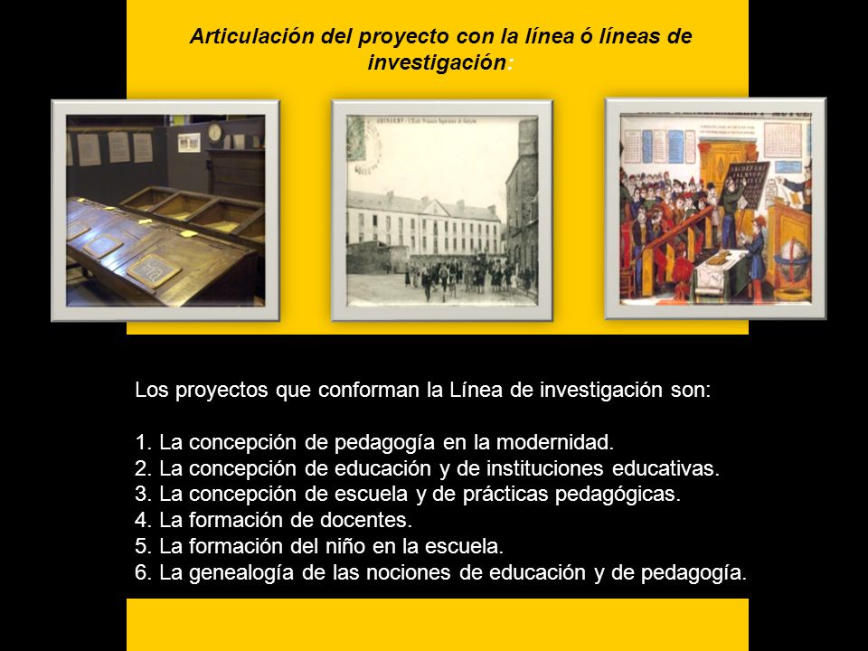 Articulación del proyecto con la línea ó líneas de investigación: