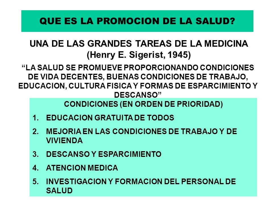 UNA DE LAS GRANDES TAREAS DE LA MEDICINA (Henry E. Sigerist, 1945)
