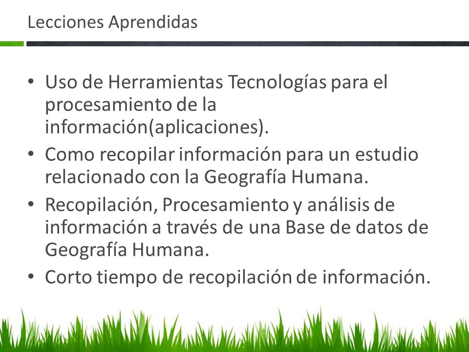 Corto tiempo de recopilación de información.