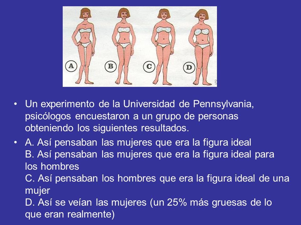Un experimento de la Universidad de Pennsylvania, psicólogos encuestaron a un grupo de personas obteniendo los siguientes resultados.