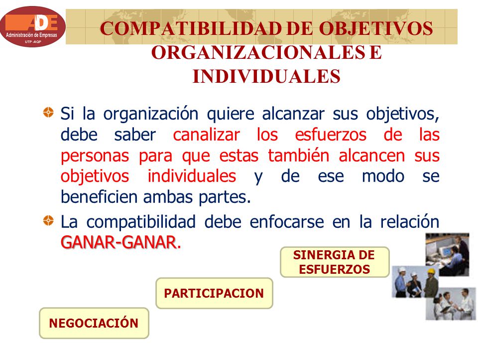 COMPATIBILIDAD DE OBJETIVOS ORGANIZACIONALES E INDIVIDUALES