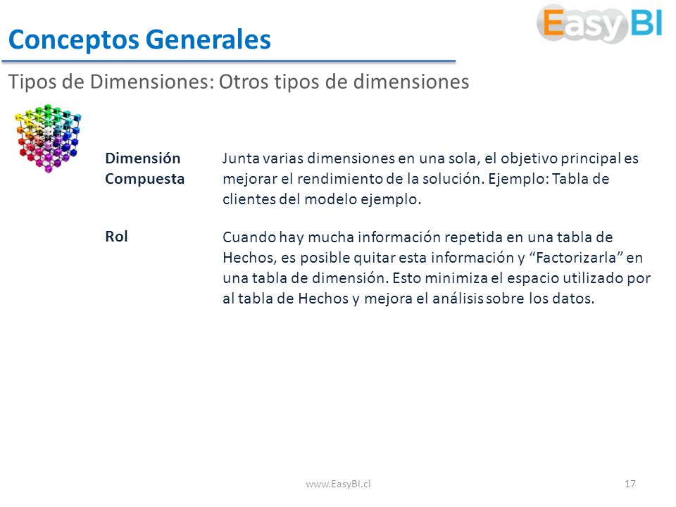 Conceptos Generales Tipos de Dimensiones: Otros tipos de dimensiones