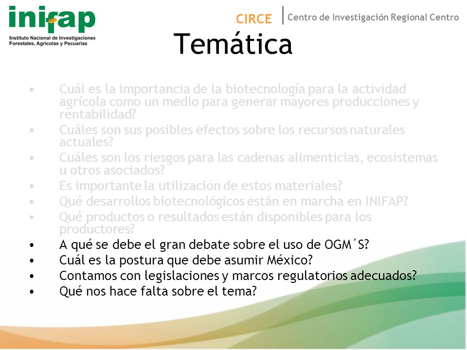 Temática Cuál es la importancia de la biotecnología para la actividad agrícola como un medio para generar mayores producciones y rentabilidad