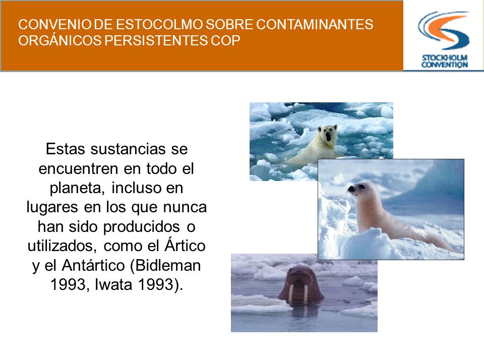 Estas sustancias se encuentren en todo el planeta, incluso en lugares en los que nunca han sido producidos o utilizados, como el Ártico y el Antártico (Bidleman 1993, Iwata 1993).