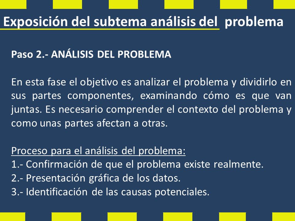 Exposición del subtema análisis del problema