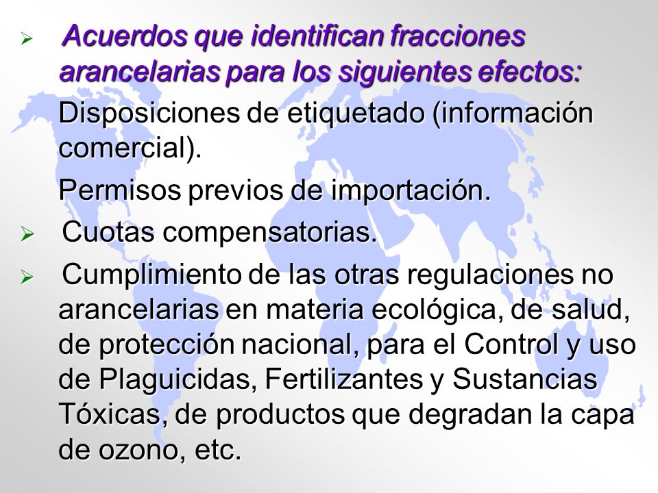 Disposiciones de etiquetado (información comercial).
