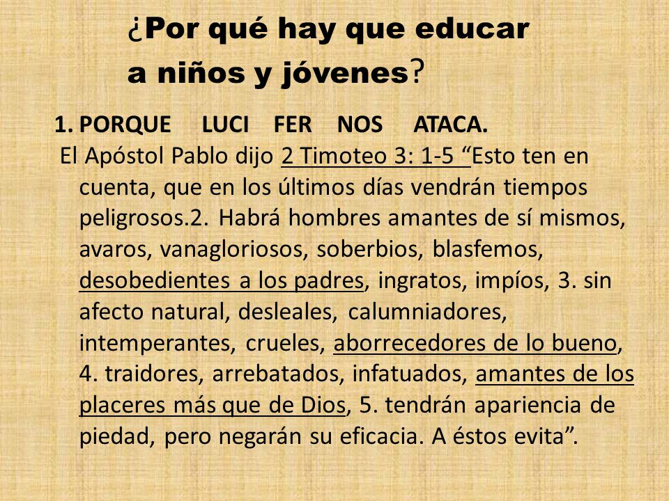 ¿Por qué hay que educar a niños y jóvenes