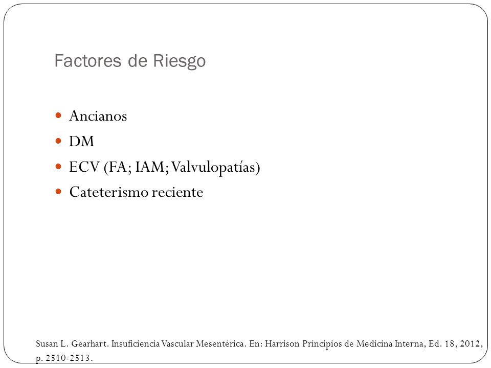 Factores de Riesgo Ancianos DM ECV (FA; IAM; Valvulopatías)