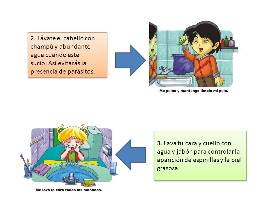 2. Lávate el cabello con champú y abundante agua cuando esté