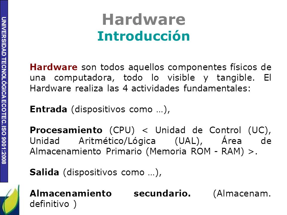 Hardware Introducción