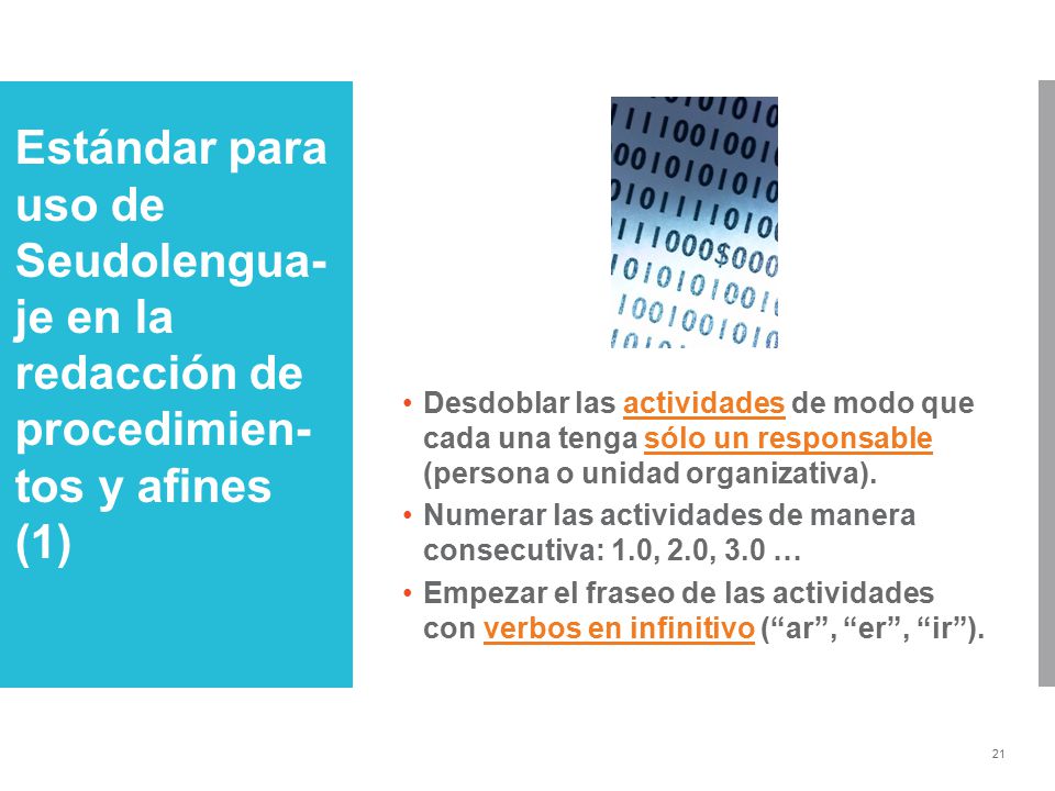 Estándar para uso de Seudolengua-je en la redacción de procedimien-tos y afines (1)
