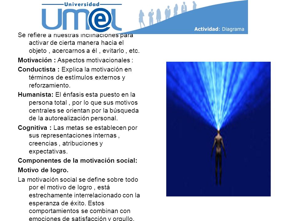 Se refiere a nuestras inclinaciones para activar de cierta manera hacia el objeto , acercarnos a él , evitarlo , etc.
