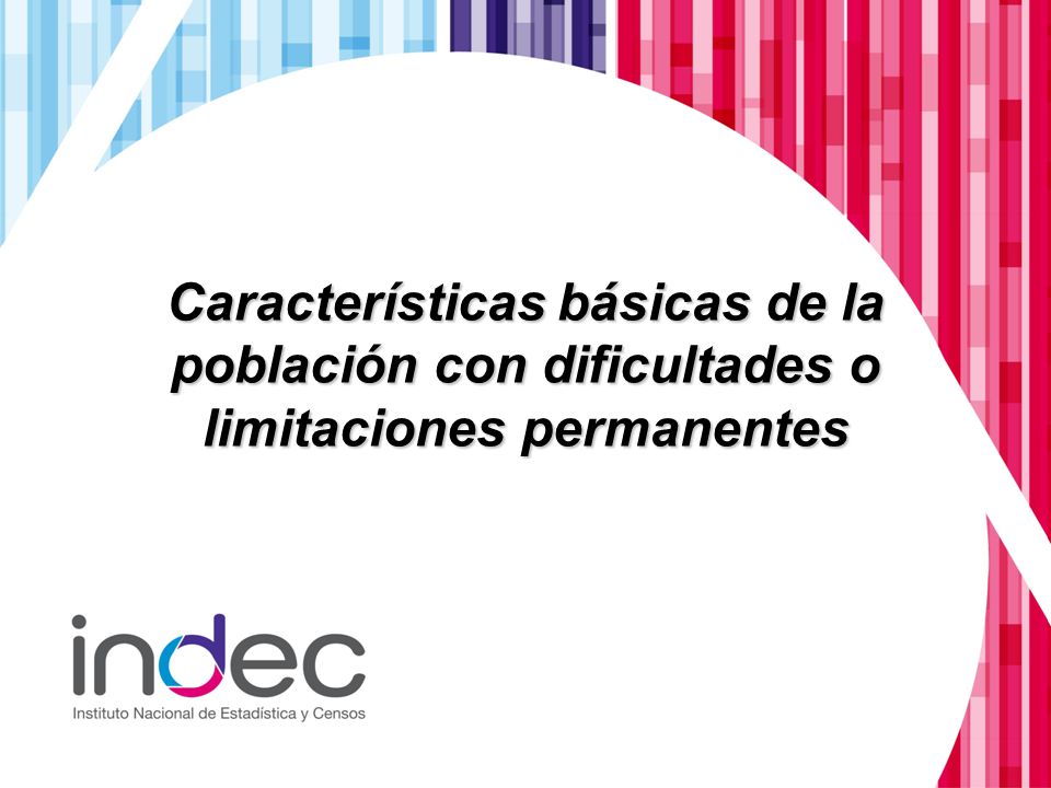 Características básicas de la población con dificultades o limitaciones permanentes