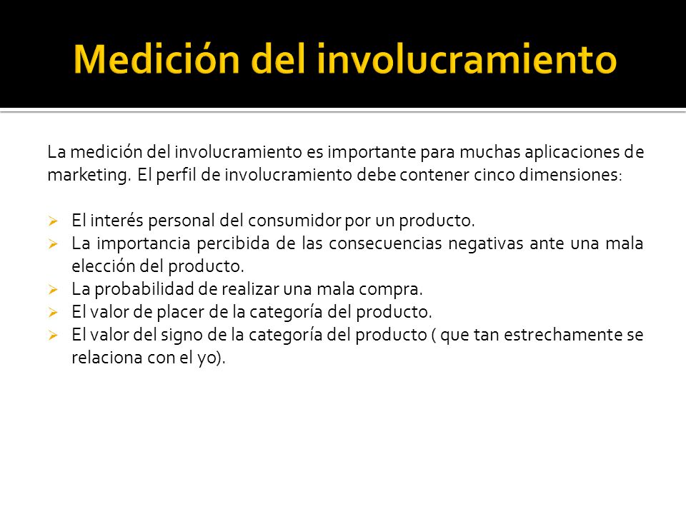 Medición del involucramiento