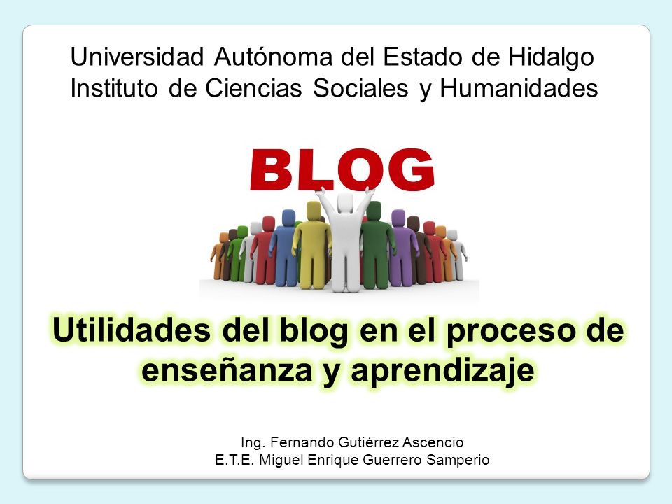 Utilidades del blog en el proceso de enseñanza y aprendizaje