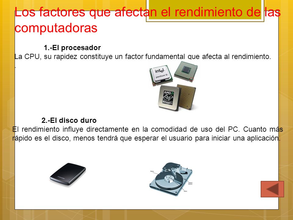 Los factores que afectan el rendimiento de las computadoras