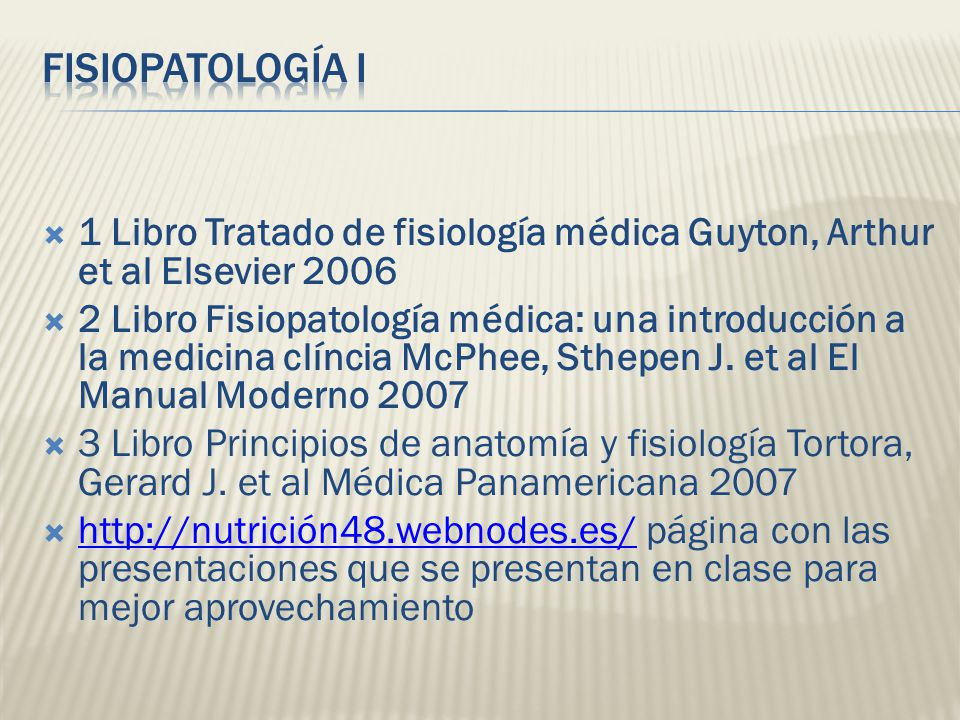 FISIOPATOLOGÍA I 1 Libro Tratado de fisiología médica Guyton, Arthur et al Elsevier