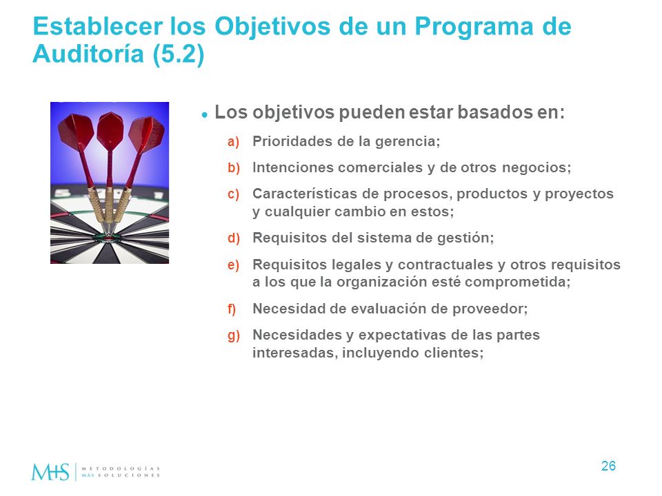 Establecer los Objetivos de un Programa de Auditoría (5.2)