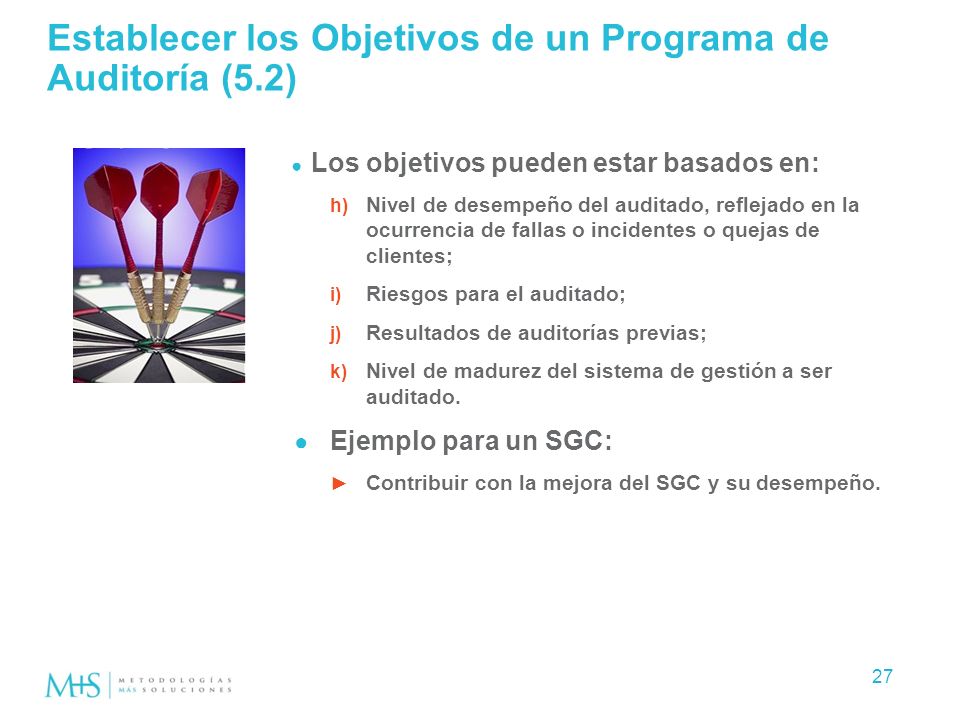 Establecer los Objetivos de un Programa de Auditoría (5.2)