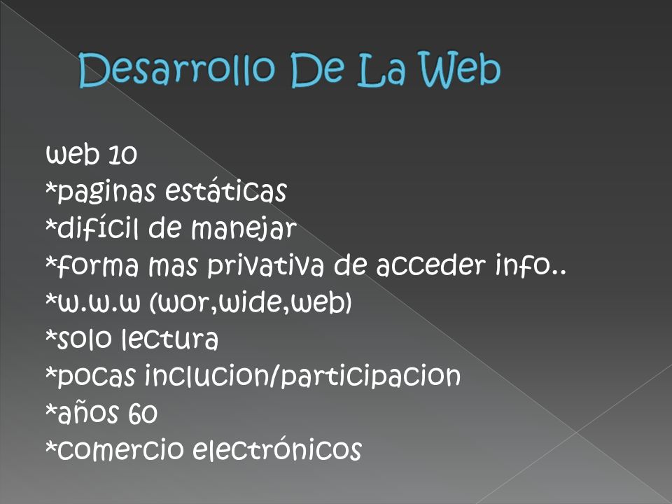 Desarrollo De La Web