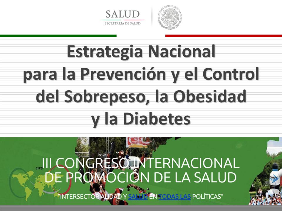 Estrategia Nacional para la Prevención y el Control del Sobrepeso, la Obesidad y la Diabetes