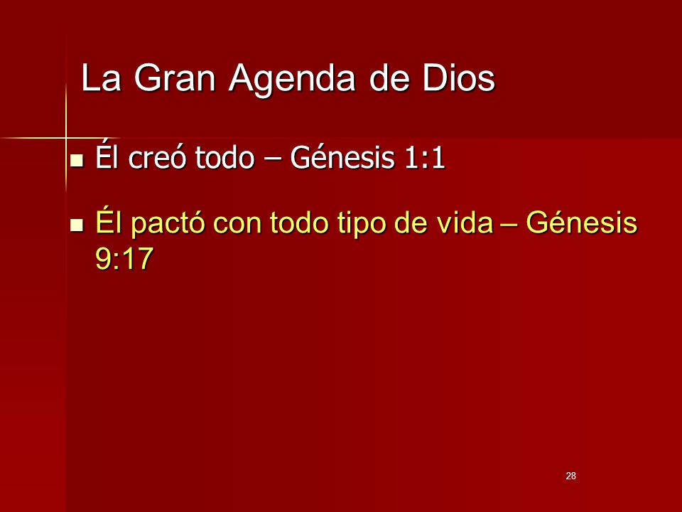 La Gran Agenda de Dios Él creó todo – Génesis 1:1